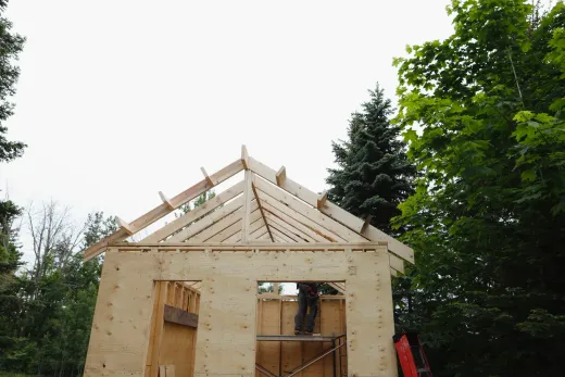 Foundation work for a backyard garden suite — the phase winter timing revolves around
